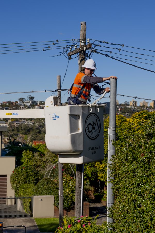 DM Electrical installing consumer mains at a Northern Beaches property