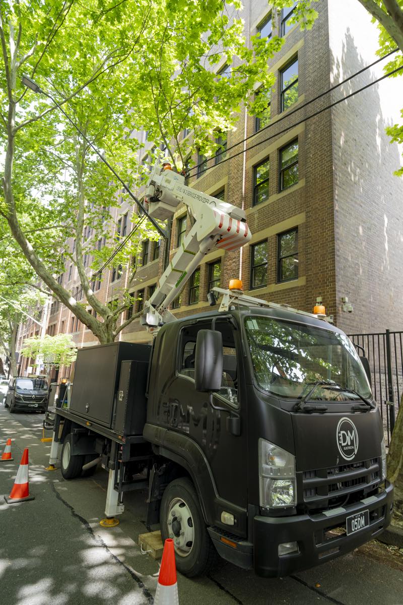 DM Electrical crew on site at an EV charging infrastructure job in Sydney